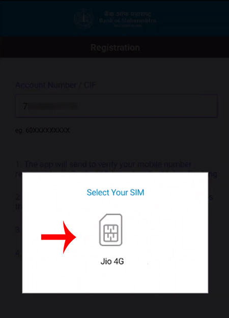 Activate Bank of Maharashtra Mobile Banking Step 4