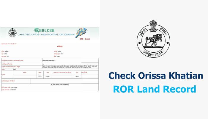 Bhulekh Orissa Khatian and ROR Odisha Land Record Online
