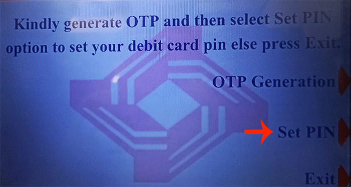 Central Bank of India ATM PIN Generation at ATM Machine Step 9