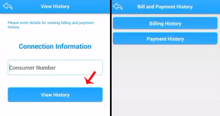 Check Previous Month Electricity Bill Using the Mahavitaran App Step 2