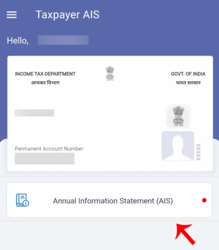 Check TDS:TCS Credit and High-Value Transactions with AIS App Step 2