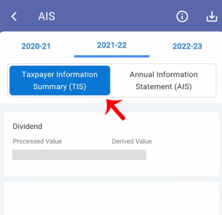 Check TDS:TCS Credit and High-Value Transactions with AIS App Step 5