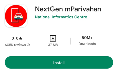 Check Traffic E-Challan Fines in mParivahan App Step 1