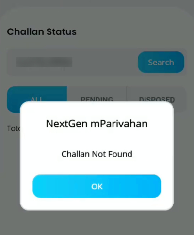 Check Traffic E-Challan Fines in mParivahan App Step 8