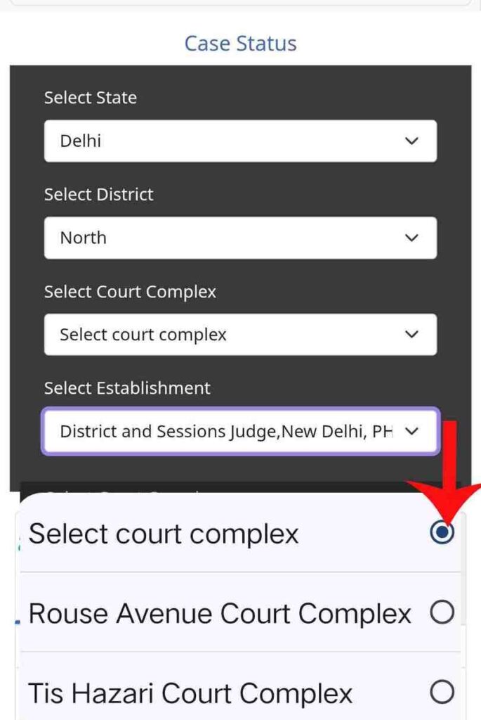 Check a Court Case on Land or Property step 2