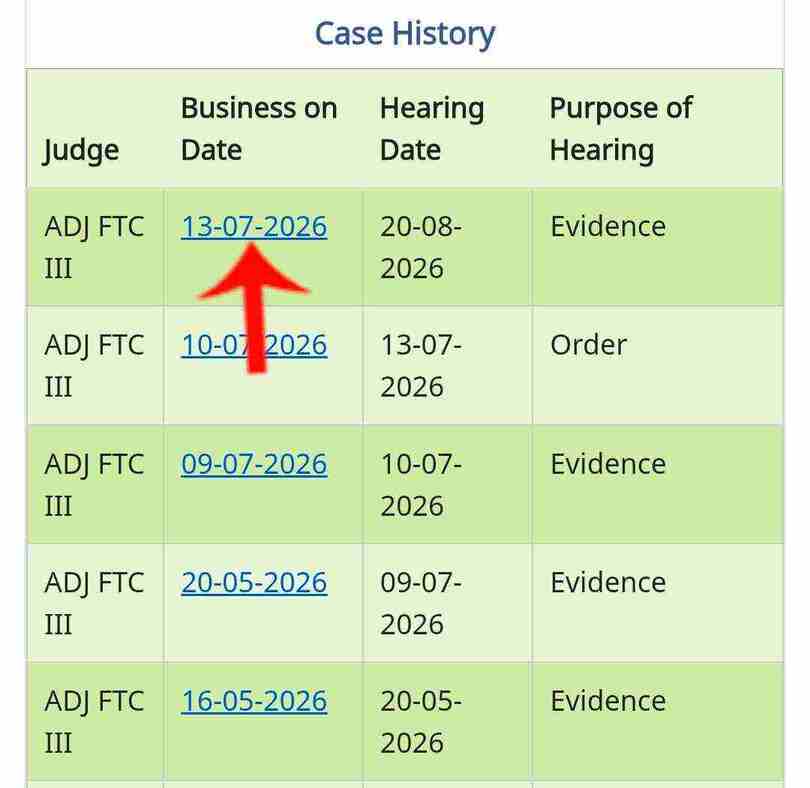 Check a Court Case on Land or Property step 8