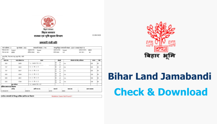 Check and Download Bihar Jamabandi