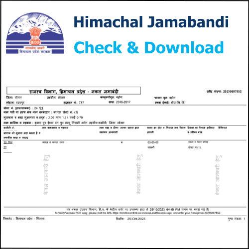 Check and Download Himachal Jamabandi