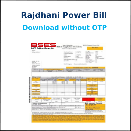 Download BSES Rajdhani Power Electricity Bill