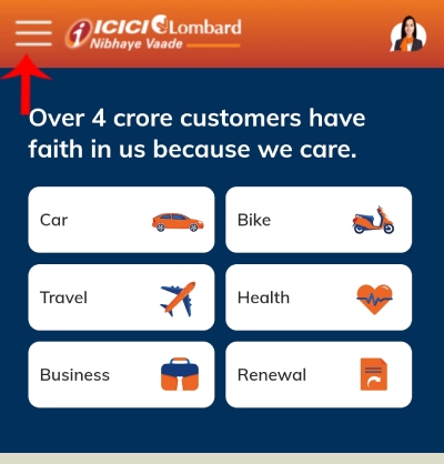 Download ICICI Lombard Insurance Policy Step 2