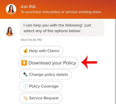 Download ICICI Lombard Insurance Policy Step 5