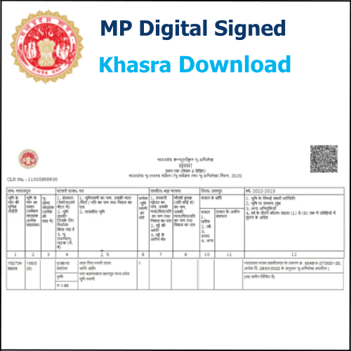 Download MP Digital Signed Khasra Khatauni