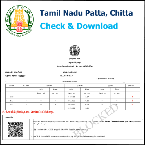 Download Tamil Nadu Patta Chitta and Adangal