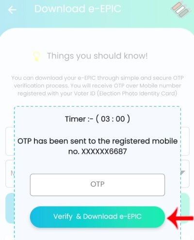 Download Voter Card Online Step 11