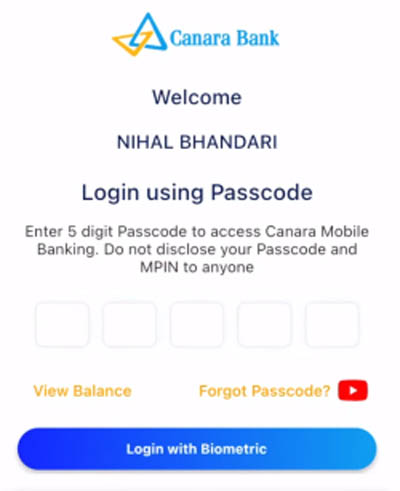 How To Activate UPI Service In Canara Bank ai1 Mobile Banking App Step 1
