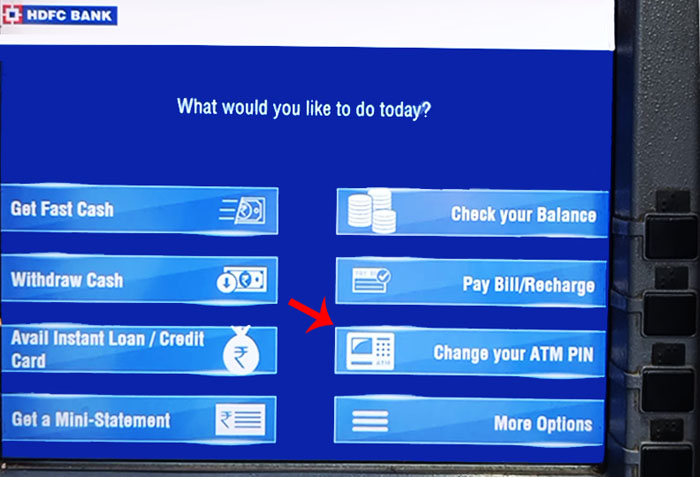 How To Change HDFC Account Registered Mobile Number via ATM Step 4