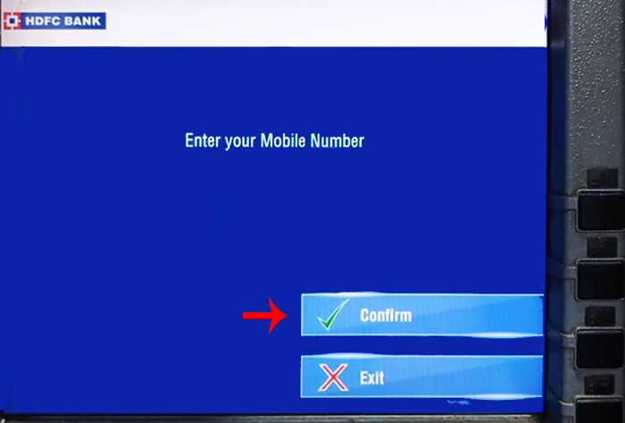 How To Change HDFC Account Registered Mobile Number via ATM Step 6