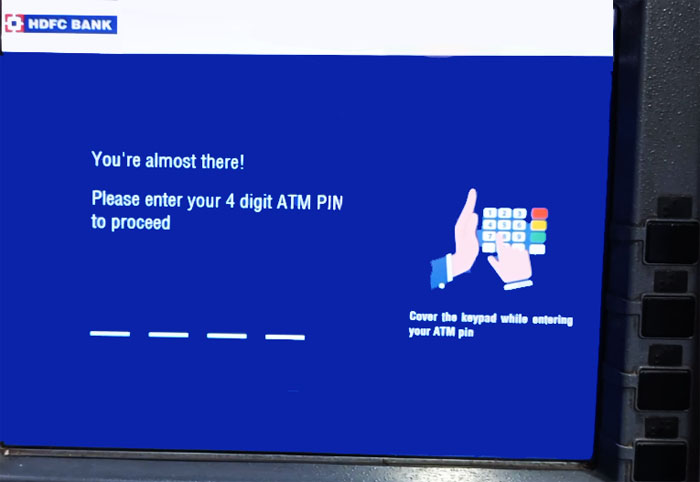 How To Change HDFC Account Registered Mobile Number via ATM Step 7