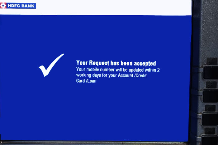 How To Change HDFC Account Registered Mobile Number via ATM Step 8