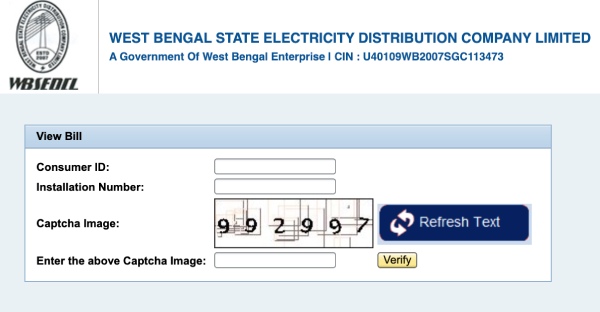 How To Download WBSEDCL Electricity Bill Online Step 2