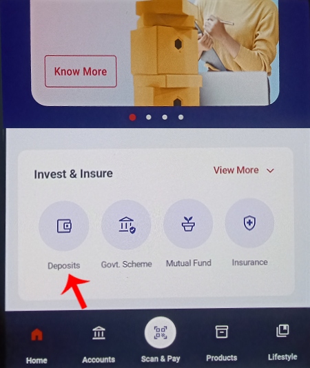 How To Open Fixed Deposit Using Union Bank Vyom App Step 3