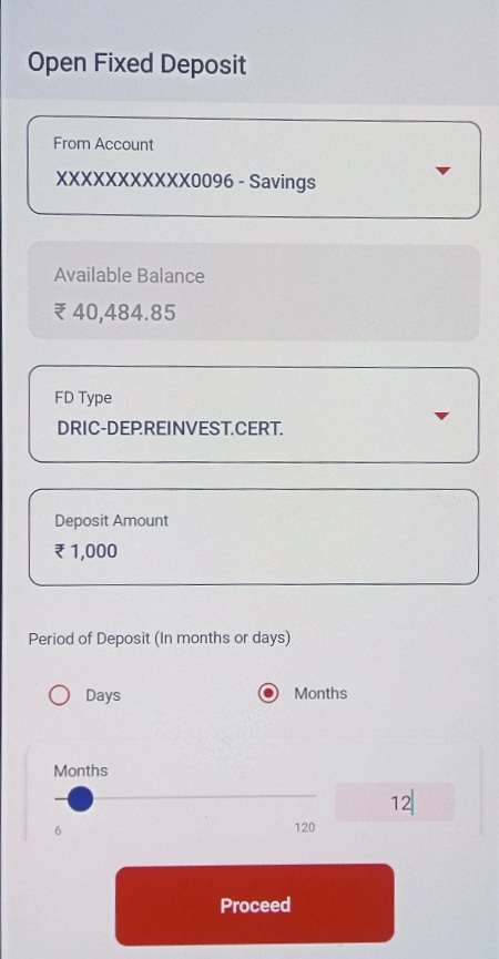 How To Open Fixed Deposit Using Union Bank Vyom App Step 5