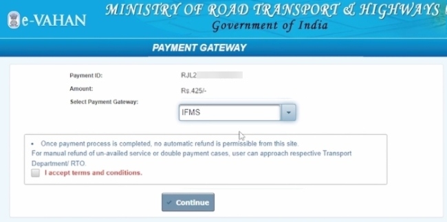 How To Pay Punjab Road Tax Online Step 7
