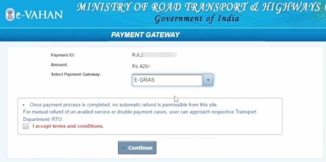 How To Pay Rajasthan Road Tax Online Step 8
