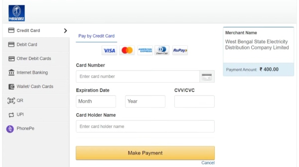 How To Pay WBSEDCL Electricity Bill Online Step 8