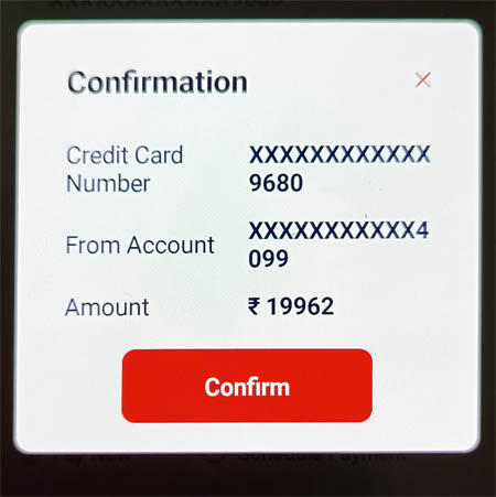 How To Pay Your Credit Card Bill Through Union Vyom App Step 5