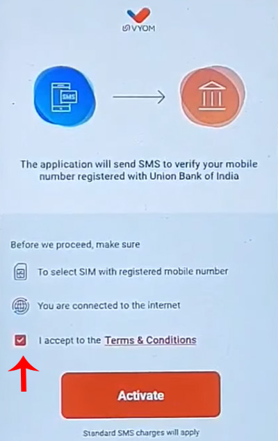 How To Register Union Bank Vyom App Step 3