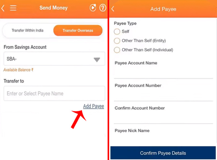 How To Send Money From India To Overseas with iMobile Pay Step 4