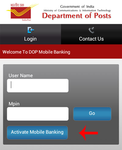 How to Activate Post Office Mobile Banking for the First Time Step 2