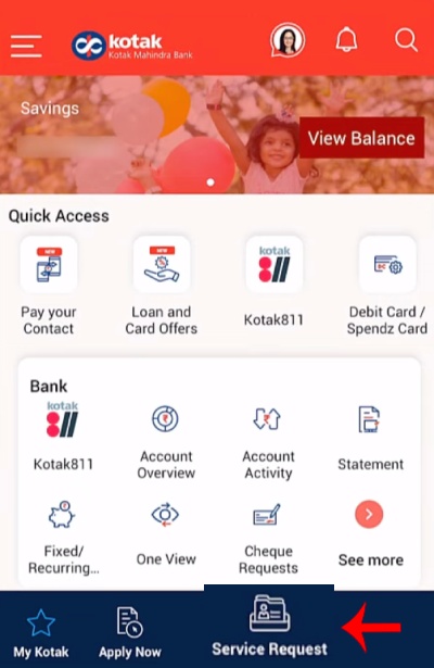 How to Change Kotak Mahindra Bank Home Branch Online Step 2