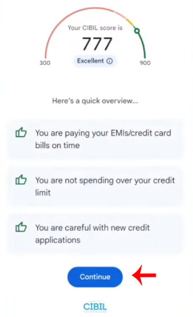 How to Check CIBIL Score Free on Google Pay Step 5