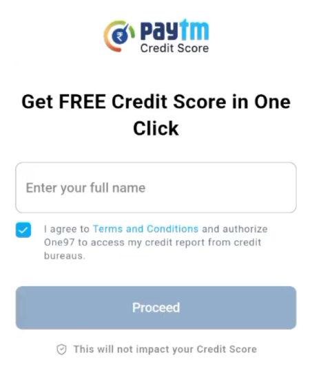 How to Check CIBIL Score Free on Paytm Step 3