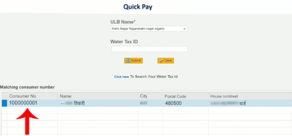 How to Check and Download MP Water Bill Step 4