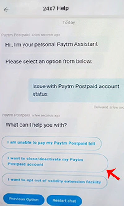 How to Close Paytm Postpaid Account Permanently Step 7