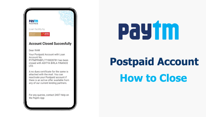 How to Close Paytm Postpaid Account