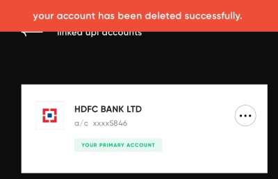 How to Delete Bank Account on CRED App Step 7