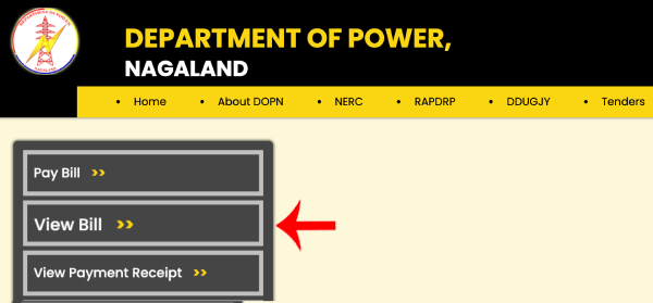 How to Download Nagaland Electricity Bill Step 2