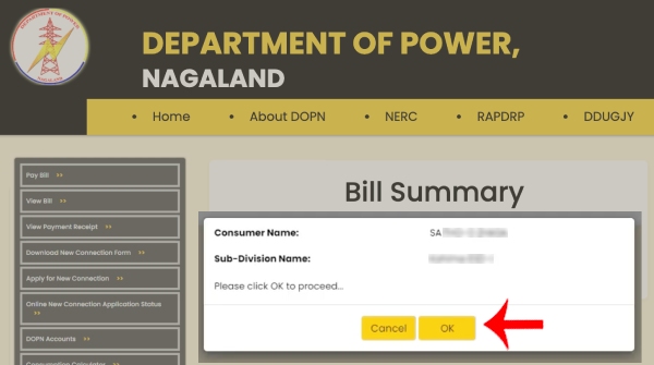 How to Download Nagaland Electricity Bill Step 4