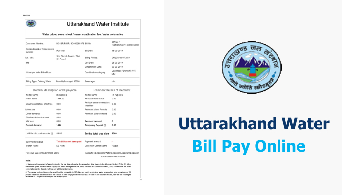 How to Pay Uttarakhand Water Bill Online
