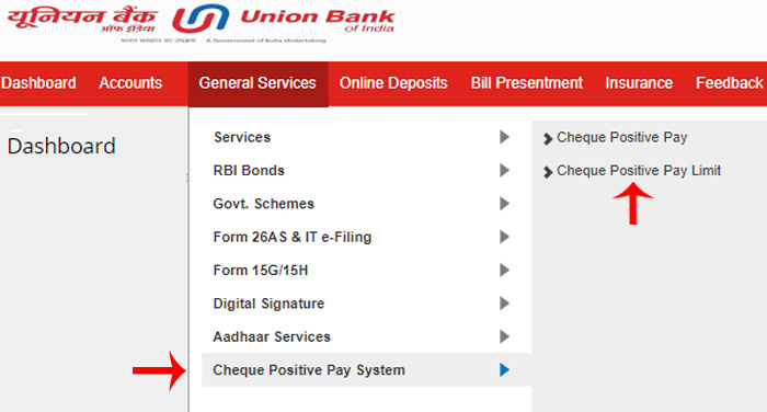 How to activate Union Bank Positive Pay System via Internet Banking Step 1