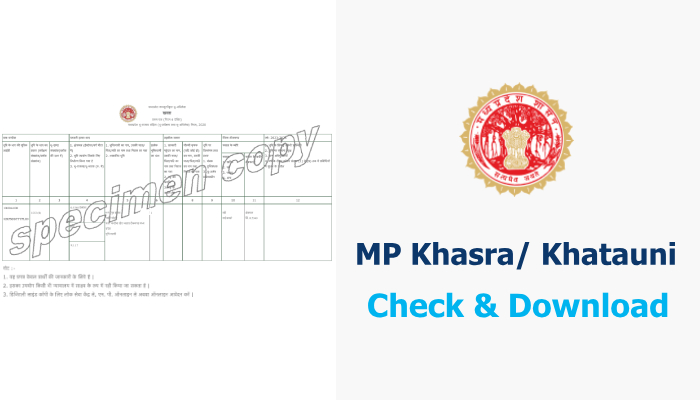 How to check Bhulekh MP Khasra Khatauni