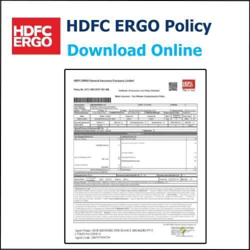 How to download HDFC ERGO General Insurance Policy copy online