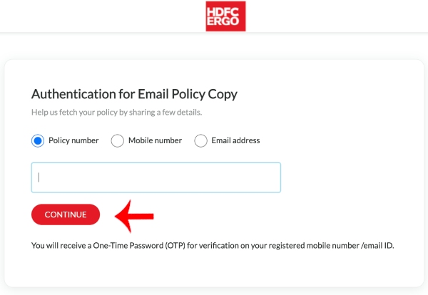 How to download HDFC ERGO General Insurance Policy online Step 4