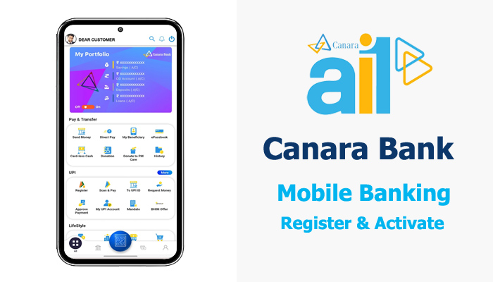 How to register & activate Canara Bank ai1 Mobile Banking App