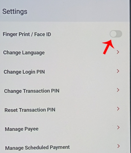 How to set Fingerprint Lock on Union Vyom App Step 3