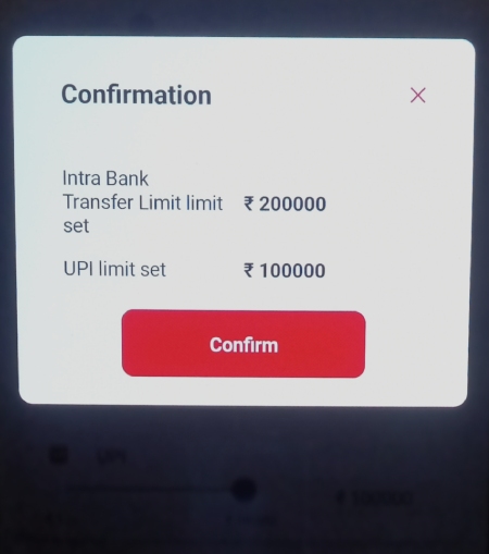 How to set Online transaction limit in Union Vyom App Step 5